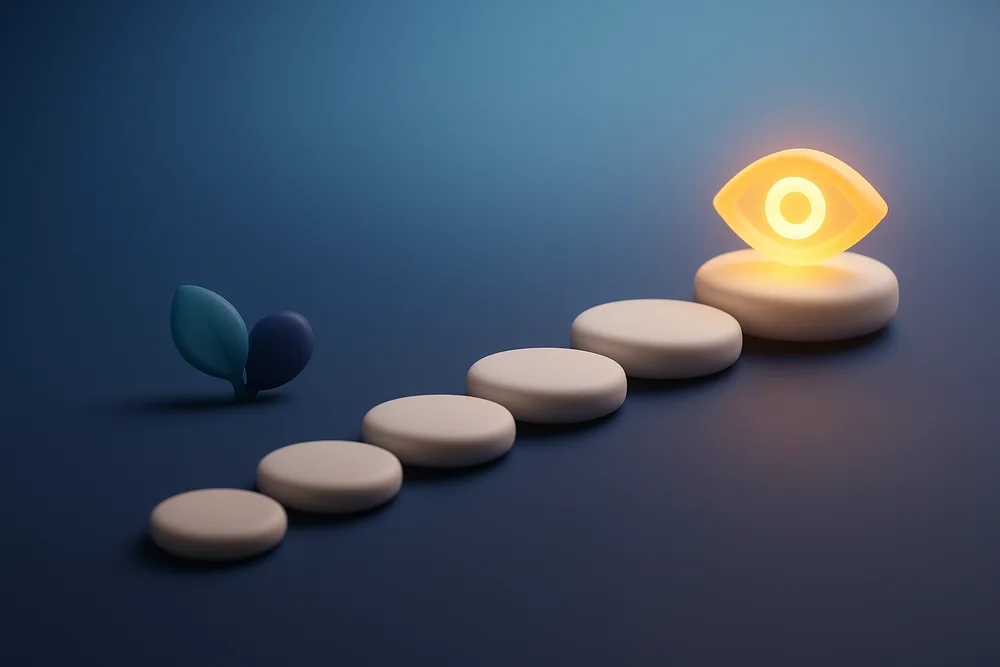 Six marches ascendantes, image de la cure OptiPills de huit semaines